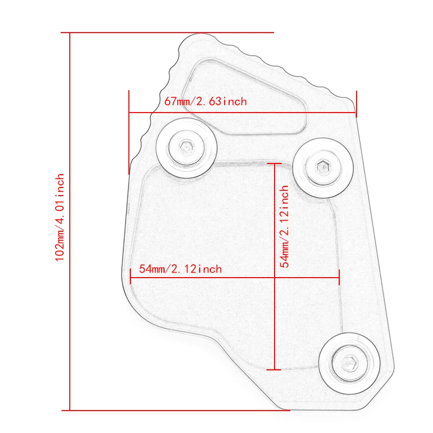 Motorcycle Side Foot Stand Enlarge Plate For BMW K1600GT 2010 2011 2012 2013 2014 2015 2016 2017-2019 K1600GTL Excl K1600 Bagger view 2