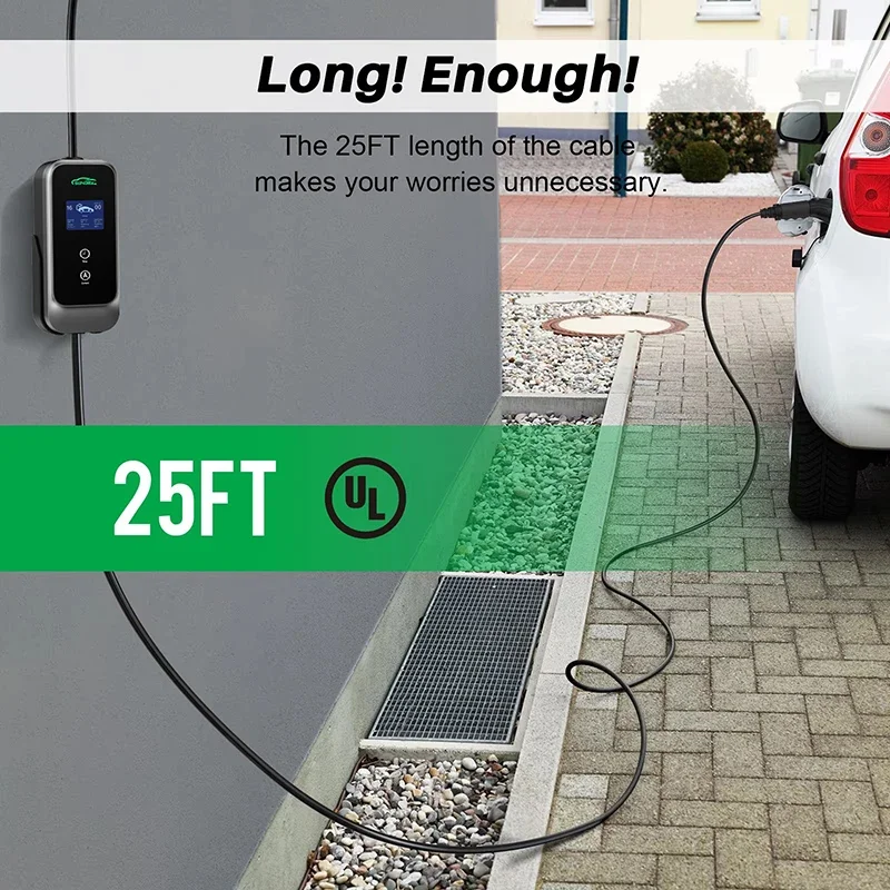 Factory Direct American Standard Type2 EV Charging 3.5KW 7KW Multi-Phase Adjustable Portable Charging Stations