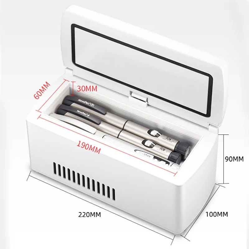 Mini Portable Insulin Refrigerator Box Rechargeable Car Home Dual-use USB Pluggable Medicine Refrigerator Incubator