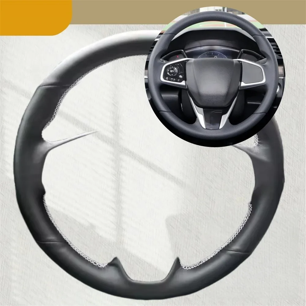 

Автомобильный чехол на руль для Honda Civic Civic 10 2016-2019 CRV CR-V 2017-2019, автомобильные аксессуары из искусственной кожи, накидка на руль
