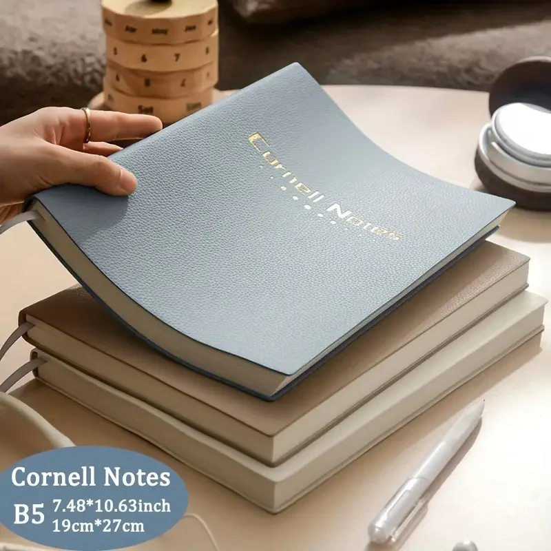 200 Seiten Büro Hocheffizientes Cornell-Notizbuch Notizbücher B5 PU-Ledereinband Notizblock Tagebuch Schulbedarf – Detail 2