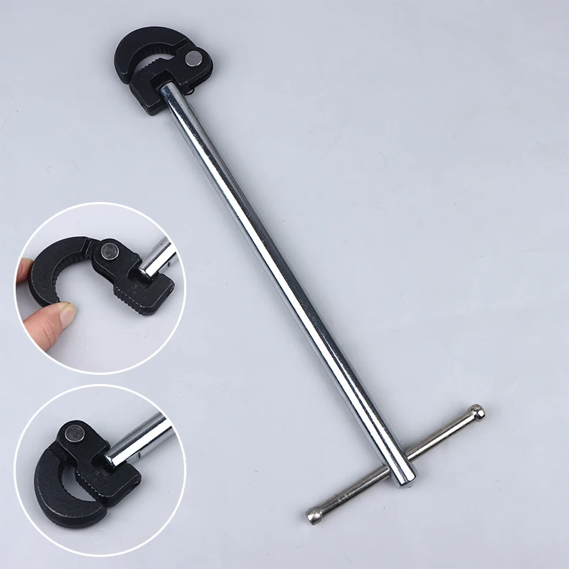For Carbon Steel Tap Nut Spanner Universal Sink Plumbing Repair Hand Tool 180 Degree Rotating Adjustable Basin Spanner