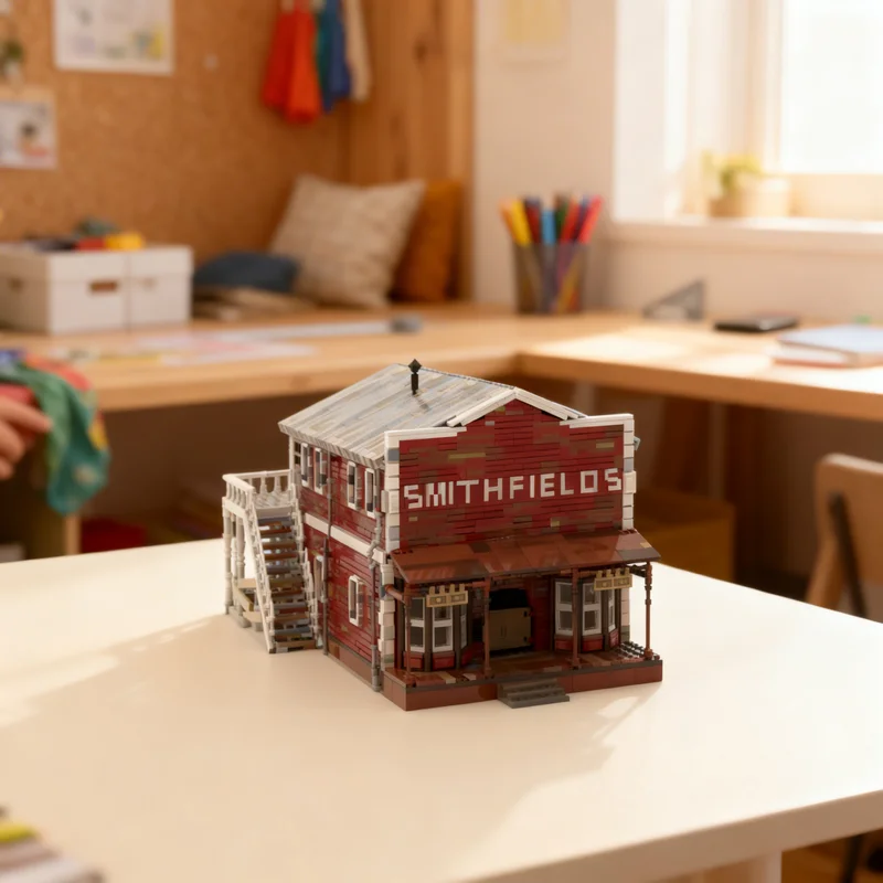 

7042pcs MOC Red Dead Redemption 2 Valentine Saloon Western Model Building Blocks Construction Toys Christmas Gifts Brick Kids