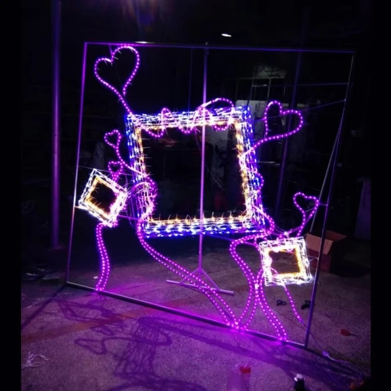 Factory Wholesale Valentine's Day Decoration Holiday Wedding Light Emitting Diode Pattern Lights