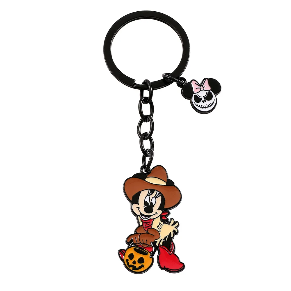 

MINISO cartoon cute Mickey Minnie keychain creative bag pendant couple keychain souvenir gift