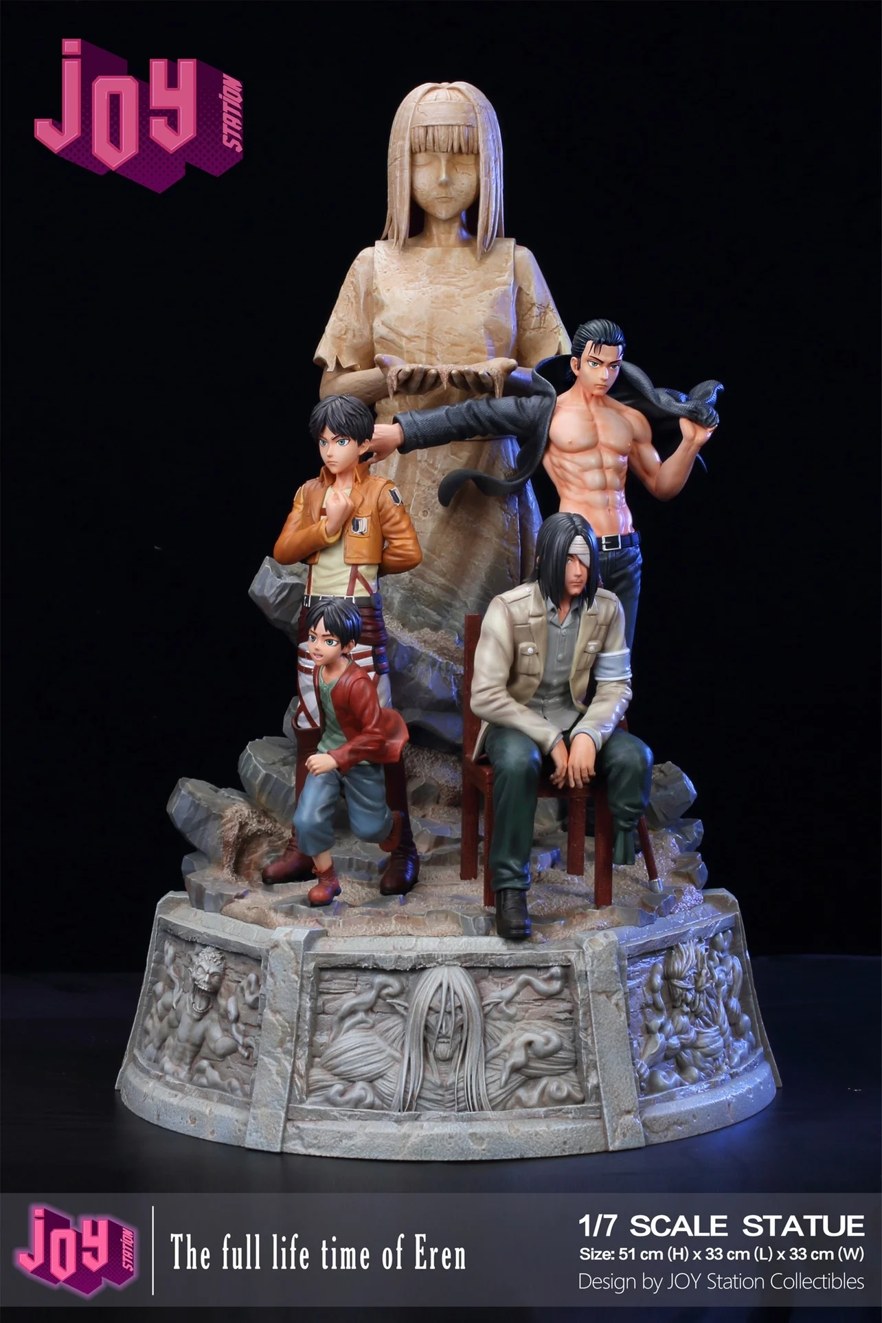

51cm Anime Shingeki No Kyojin Eren Jaeger Attack on Titan Cosplay Cartoon Figures Model Collection Garage Kits Ornament Fan Gift