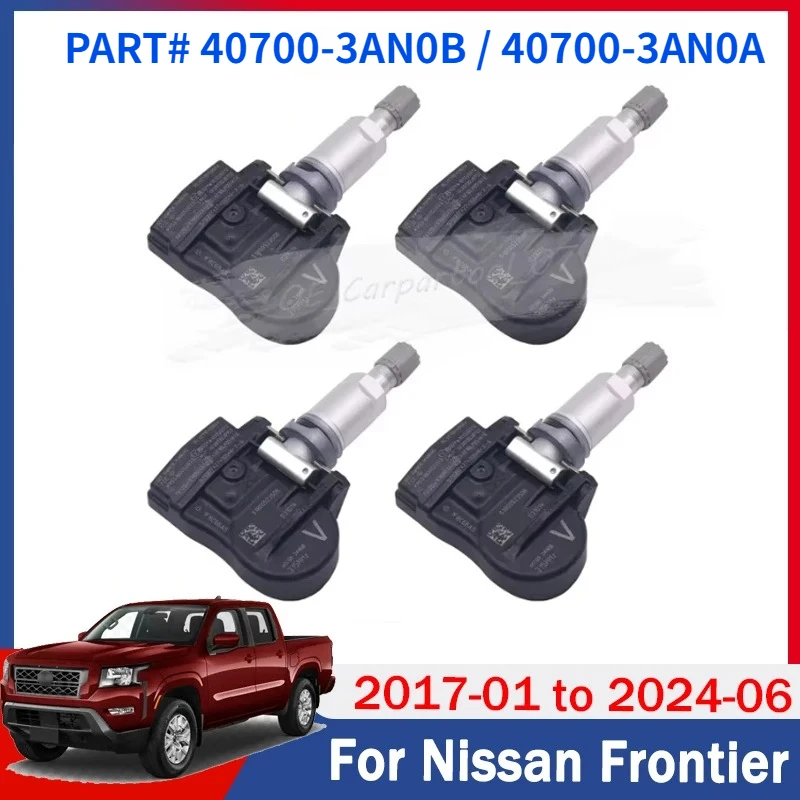

40700-3AN0B TPMS 4PCS For Nissan Frontier Maxima NV200 Sentra Versa Tire Pressure Monitor Sensor 315MHZ 40700-3AN0A 40700-3AN0D