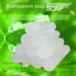 Sabonete Branco Transparente para DIY, Banho Artesanal de Limpeza Fragrância, Suave e Natural, Sem Adição