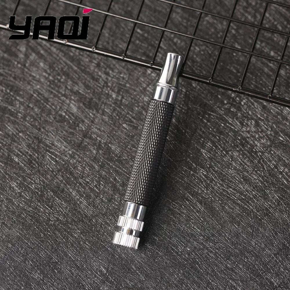 2026 Brass Safety Razor Handle Ror Mens Yaqi Black and Chrome Color