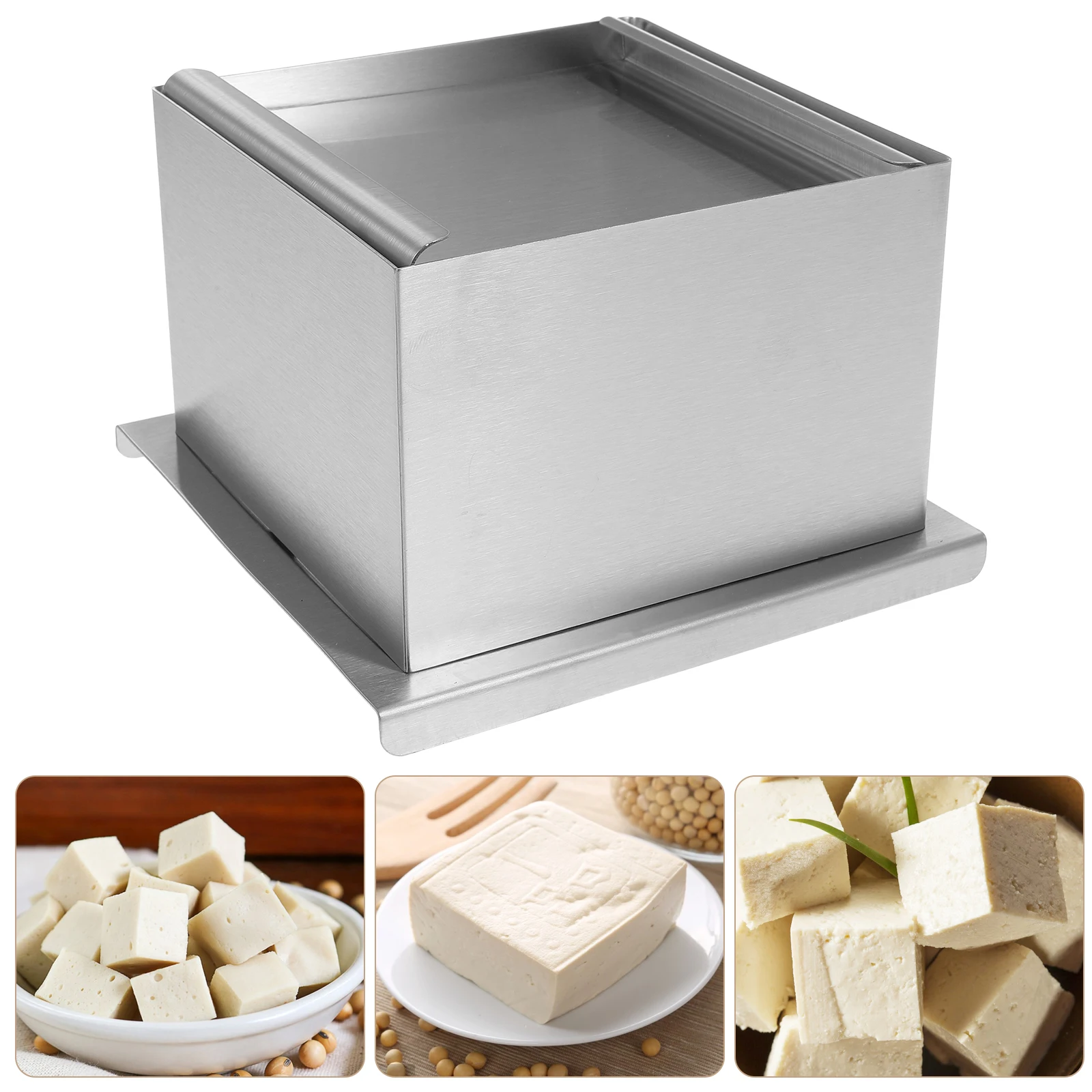 

Stainless Steel Tofu Mold Maker Press Tool Compact Lightweight Kitchen Baking Pan Homemade Safe Healthy Practical Use