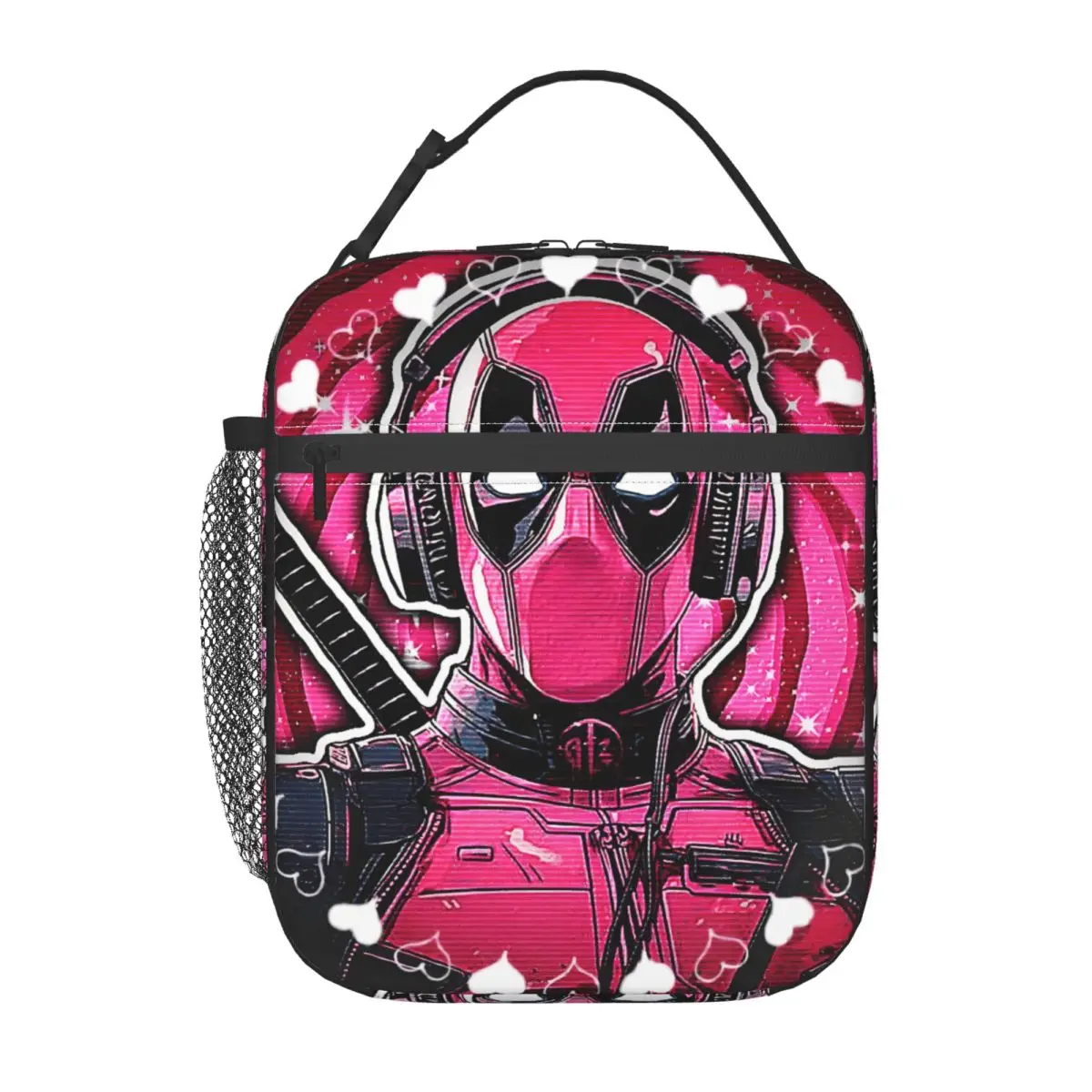 

Custom Deadpool Cute Thermal Insulated Lunch Bags Women Comic Resuable Bento Box for Kids School Children Storage Food Tote Bags