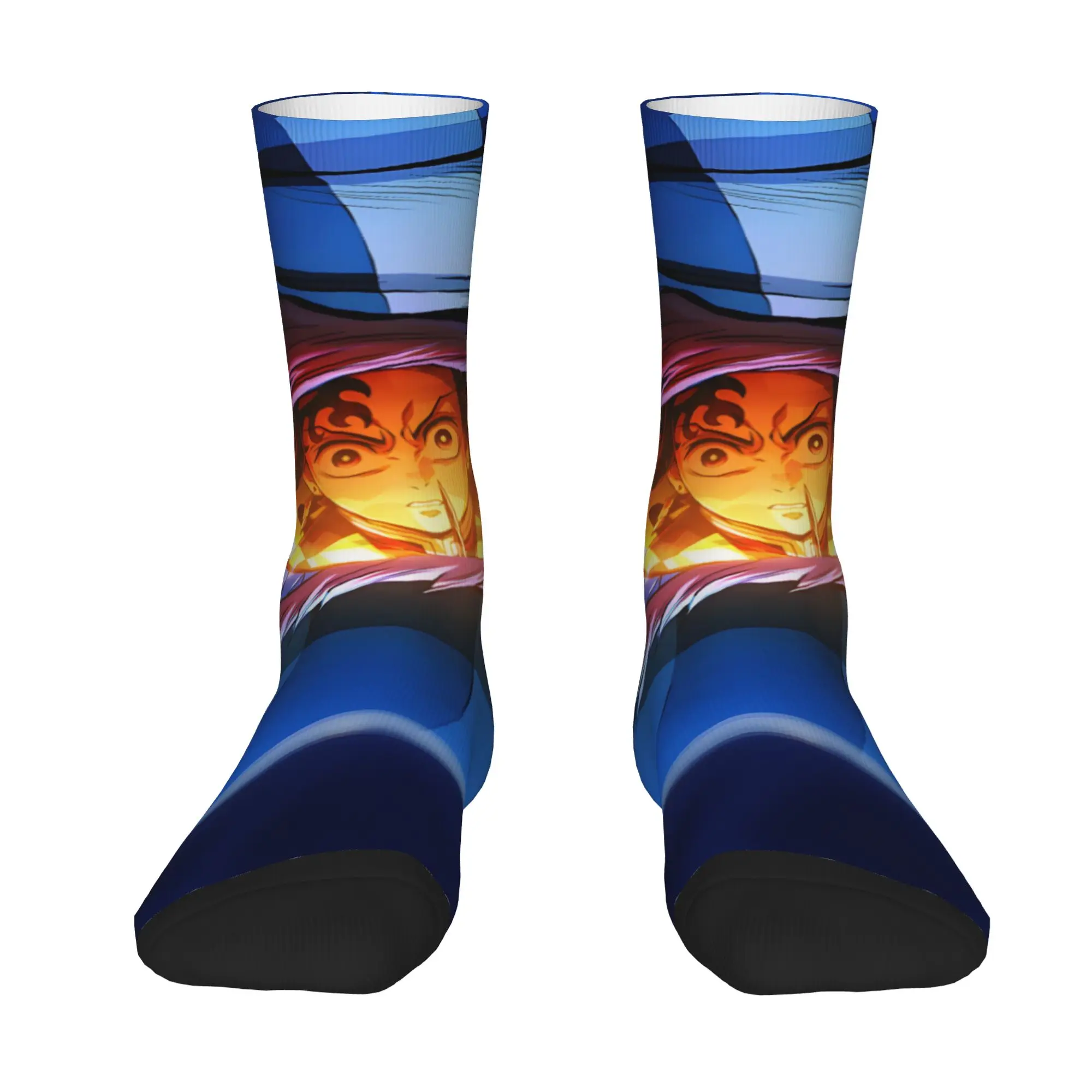 1 Pair Hip Hop Vintage Demon Slayer Kimetsu no Yaiba Crazy Men's Socks Harajuku Seamless Printed Funny Novelty Happy Sock Gift