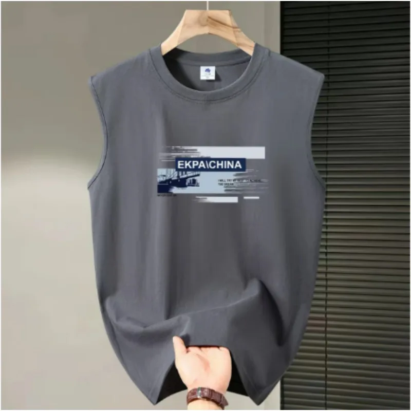 The New Men's Pure Cotton Off-the-shoulder Short-sleeved T-shirt Is Trendy Versatile Round-neck Casual Top Is Fashionable Simple