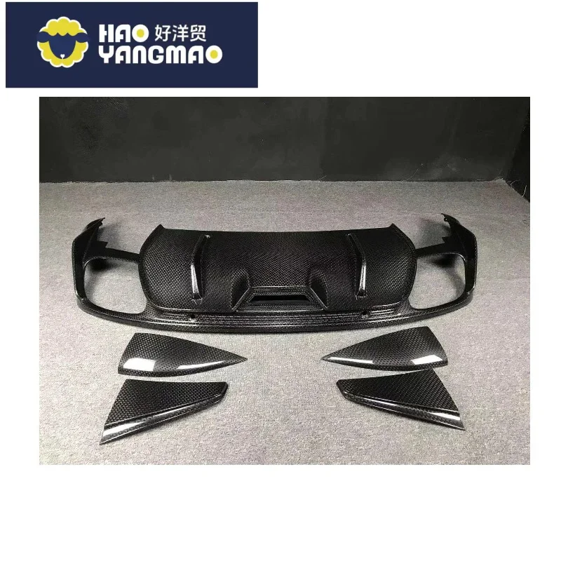 Applicable to ForPorsche Panamera 971 Parts Emitting Diode Carbon Fiber Rear Diffuser Separator Body Set