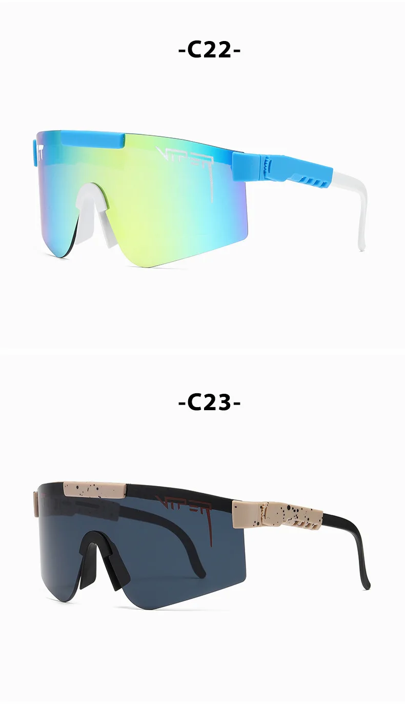 Verstellbare PC-Linsen Quadratische Sonnenbrille für Männer und Frauen, Winddichte Fahrradbrille UV-Schutz Sportsonnenbrille – Detail 21