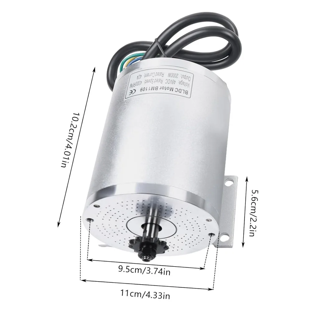 Kit Motor Tanpa Sikat 48-72V 3000W Kit Pengendali Motor Tanpa Sikat E-bike dengan Kit Motor Tanpa Sikat DC Throttle untuk Kit Kart Listrik