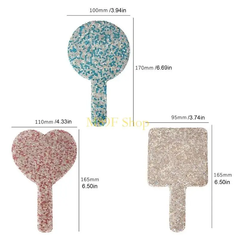 M89F Kim cương trang điểm Gương hoa mỹ Vanity gương cầm tay Gương cầm tay