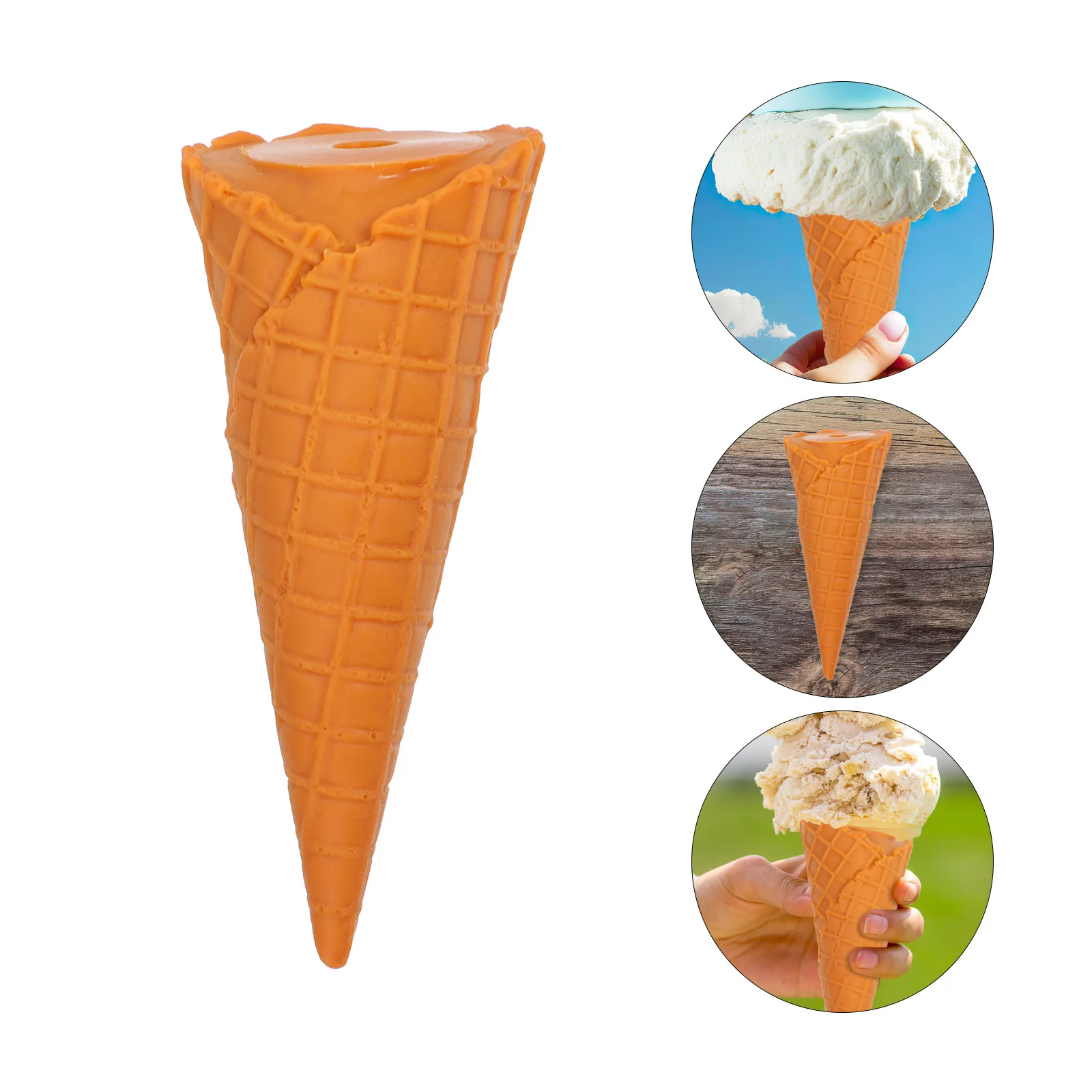 

1pc Lifelike Cone Fake Ice Cream For Dessert Shop Display Accessories Home Decoration Party Supplies Photography Props Ice