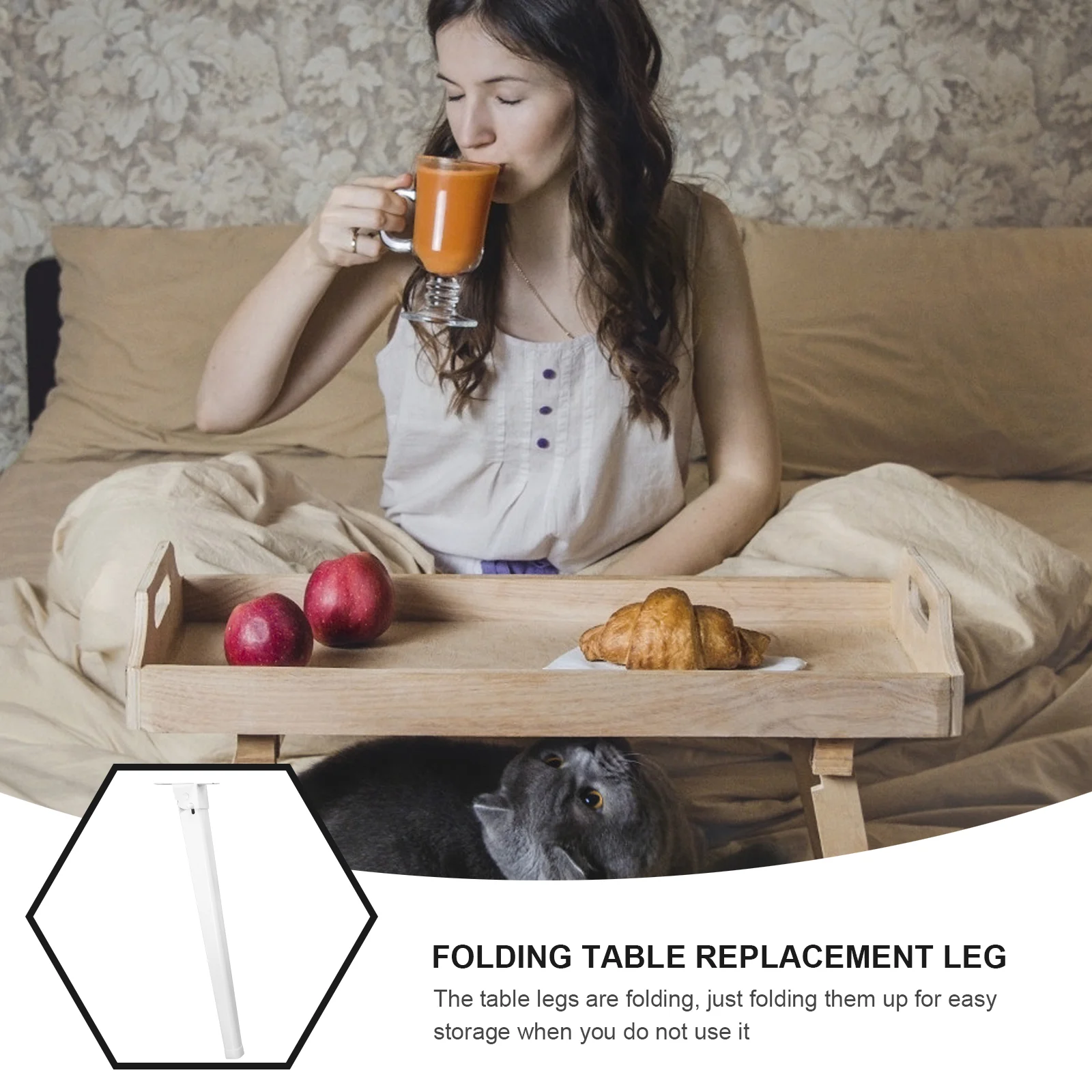 4 Pcs Square Folding Table Base Tables Laptop Desk for Bed Iron Adjustable Stand Small Legs