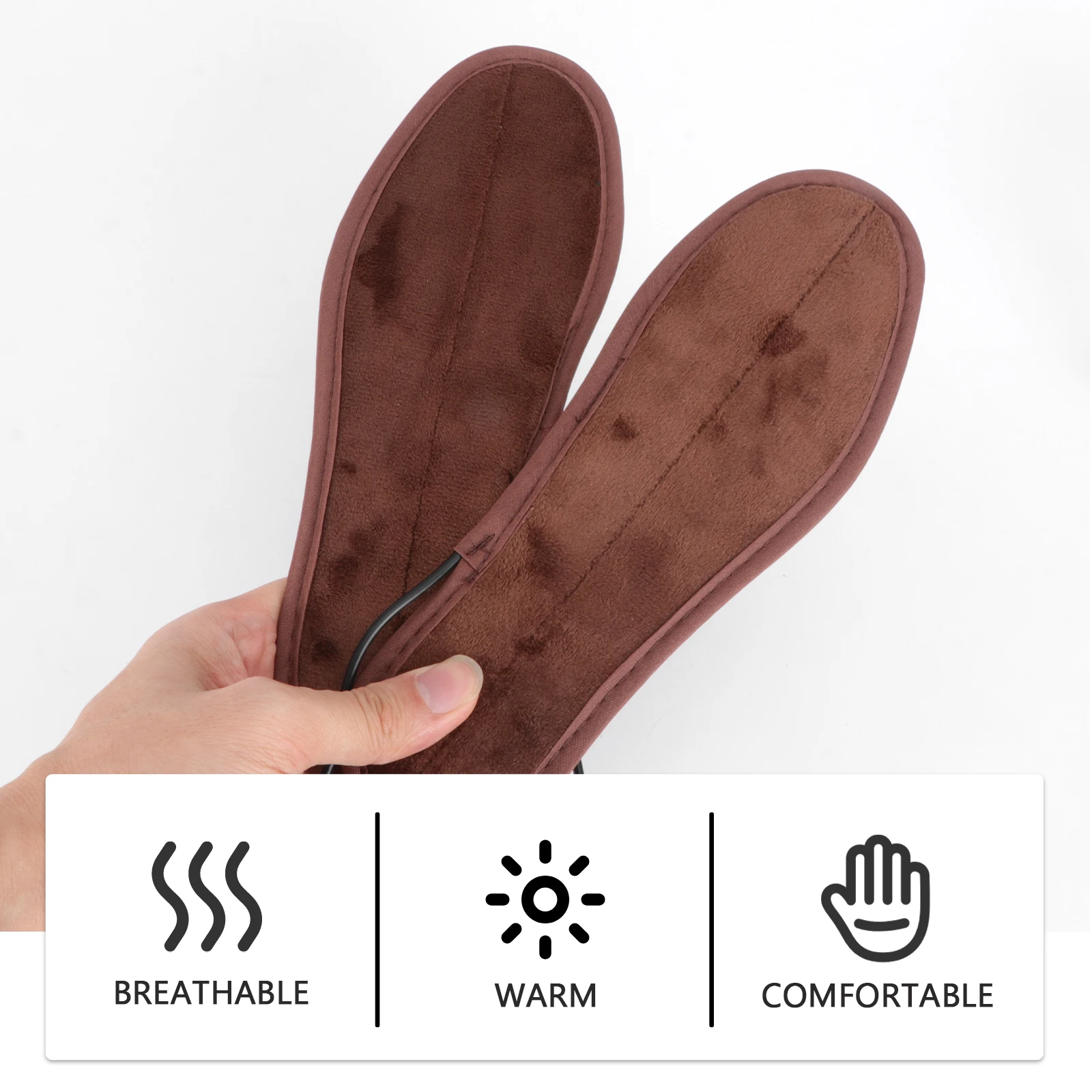 

Heated Insoles USB Heating Shoe Inserts Electric Foot Warmers for Men Women Care Tools Washable Waterproof 5V 2A