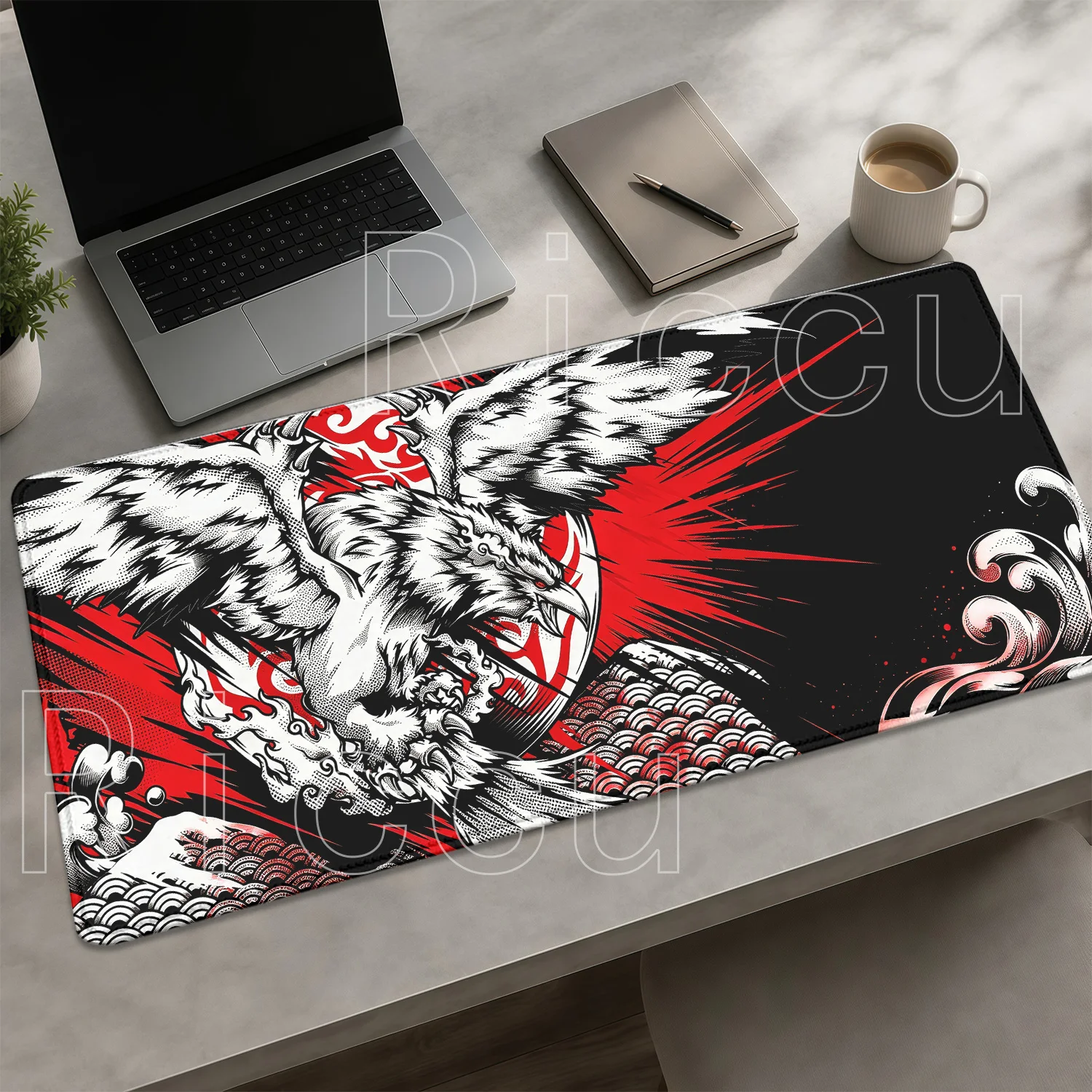 Eagle Gaming Cartoon-Mauspad, Speed-HD-Druck, XXL-Schreibtischunterlage, PC-Overlock-Tastatur, Bürozubehör, rutschfestes E-Sport-Mauspad