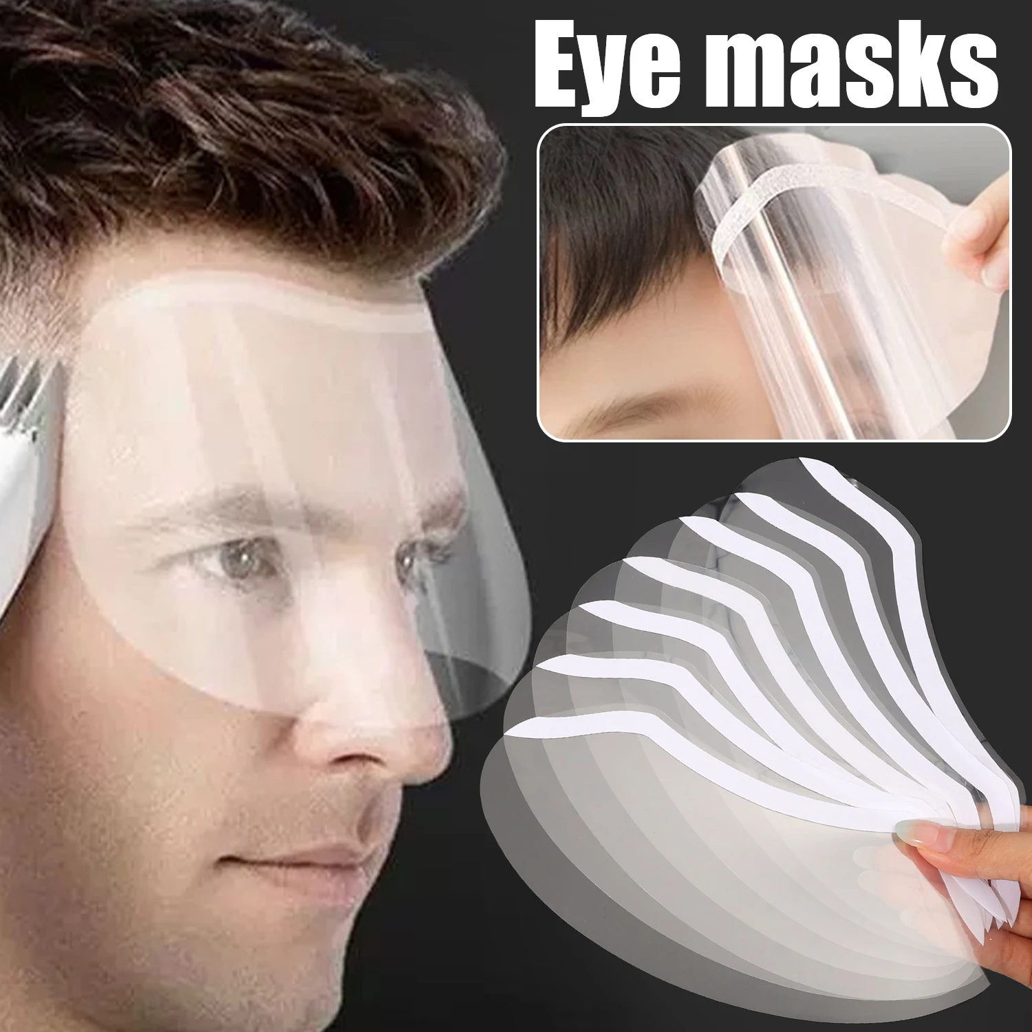 

Salon Eye Protection Hairdressing Mask Hairspray Isolate Haircut Tool Face Protecting Forehead Mask Disposable Face Shield Film