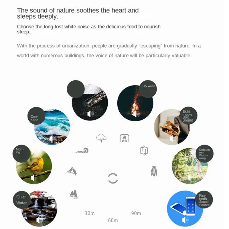 1 stuks om stress te verlichten Slaapinstrument met slaap Slapeloosheid Slaaphulp Intelligent slaapinstrument Zwart en wit