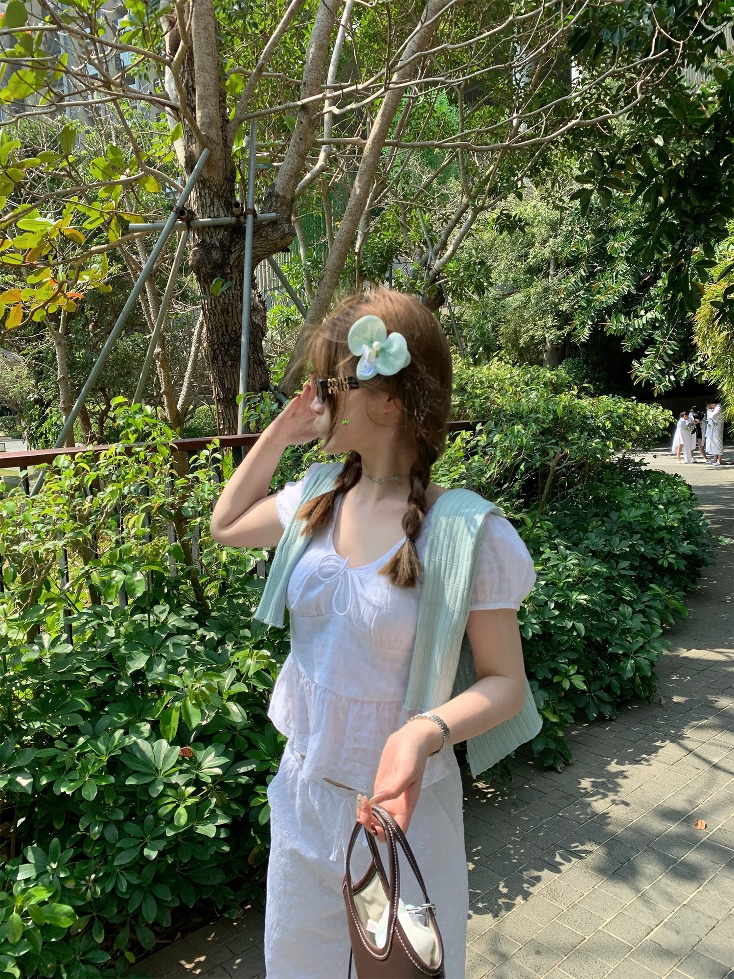 

Женская футболка Spring Park Design Bubble Sve в стиле пэчворк, корейская версия, с коротким рукавом, U-образным вырезом, однотонная, для повседневной носки, модная