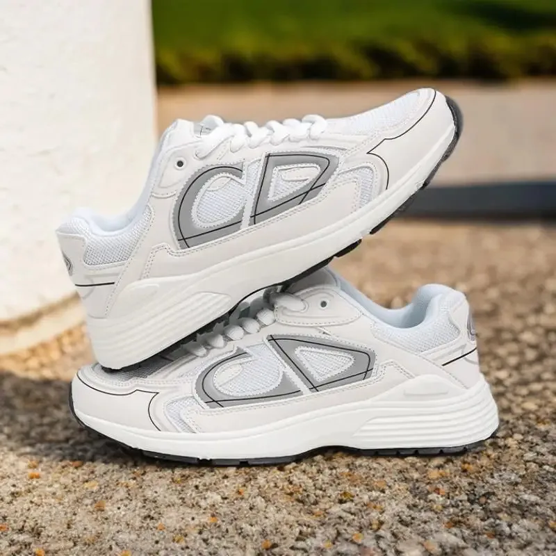 

Men Running Shoes 2025 New Casual Mesh Breathable Lace-Up Sport Shoes Male Fashion Lightweight Non-Slip Walking Shoes