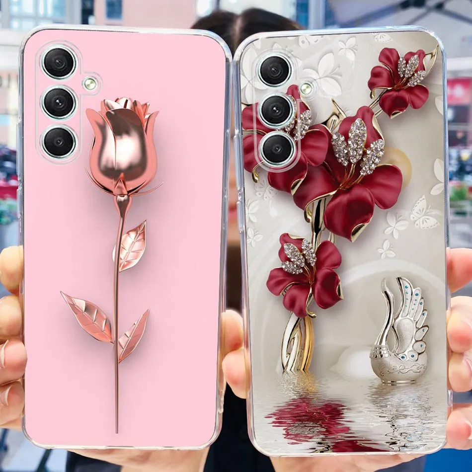 For Samsung Galaxy A35 Case SM-356B 2023 Elegant Printing Soft Silicone TPU Slim Phone Back Cover For Samsung A35 5G