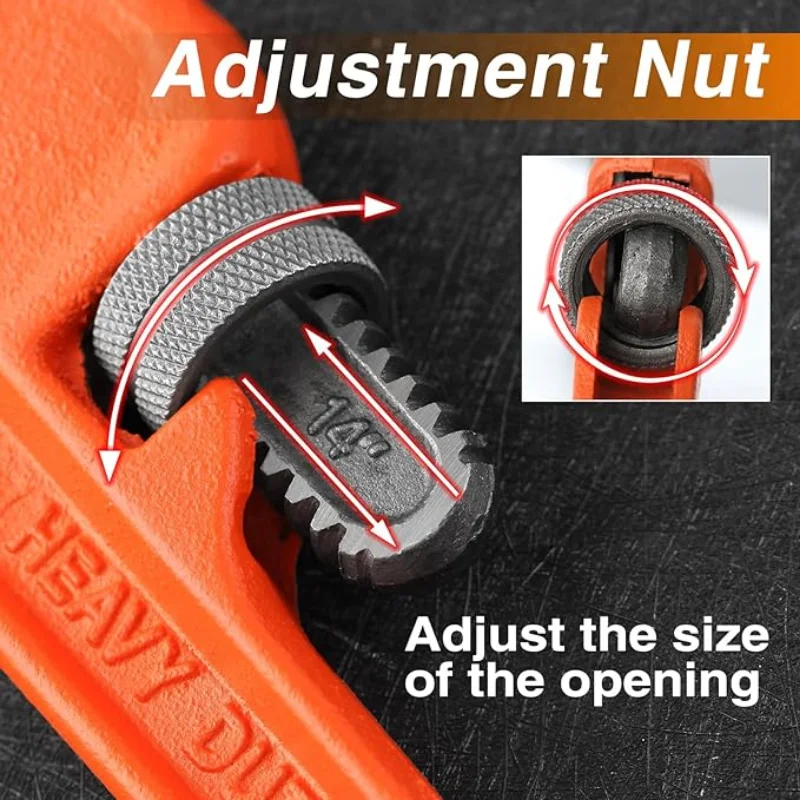 Imagem -03 - Universal Plumbing Tap Alicate Clamp Spanner Chave de Tubulação Ajustável Chave de Tubo Resistente Ferramentas Canalizador