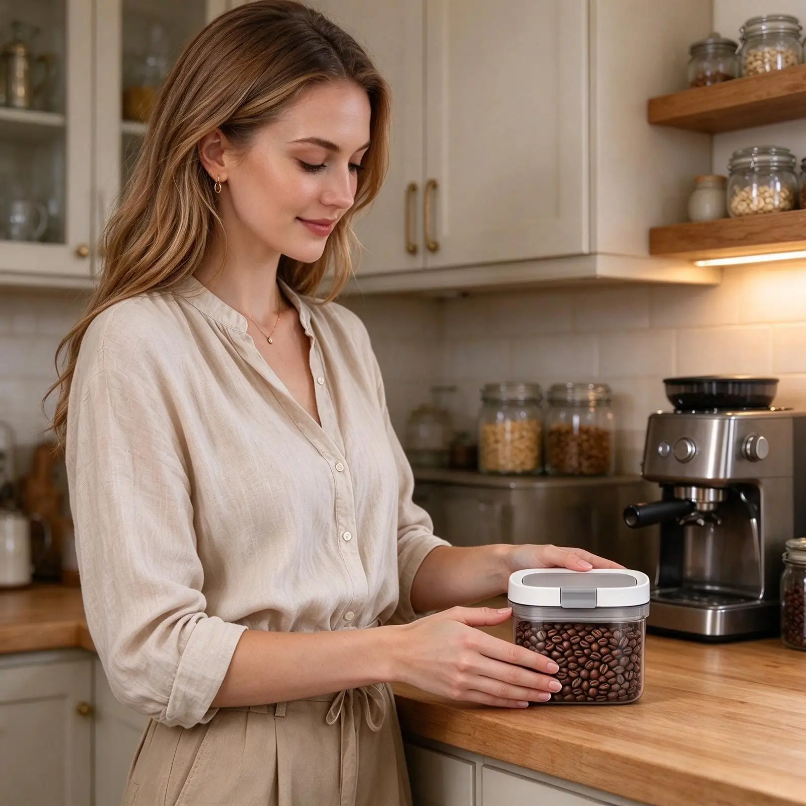 BPAfree UV-Resistant Milk Powder Jar With Scraper Stackable Food Grade Sealed Box Reusable Portable Coffee Bean Can Home