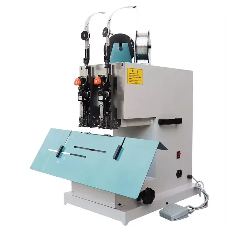 High Quality Double Head School Book Flat Stitching Machine Paper Stitching Machines Saddle Stitching Machine For Booklet Paper