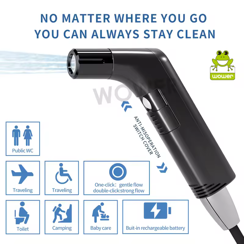 2.5L Portable Electric Bidet Rechargeable Shataf Hand Bidet Butt Sprayer for Personal Hygiene Cleaning Travel Camping Bidet - Image 6