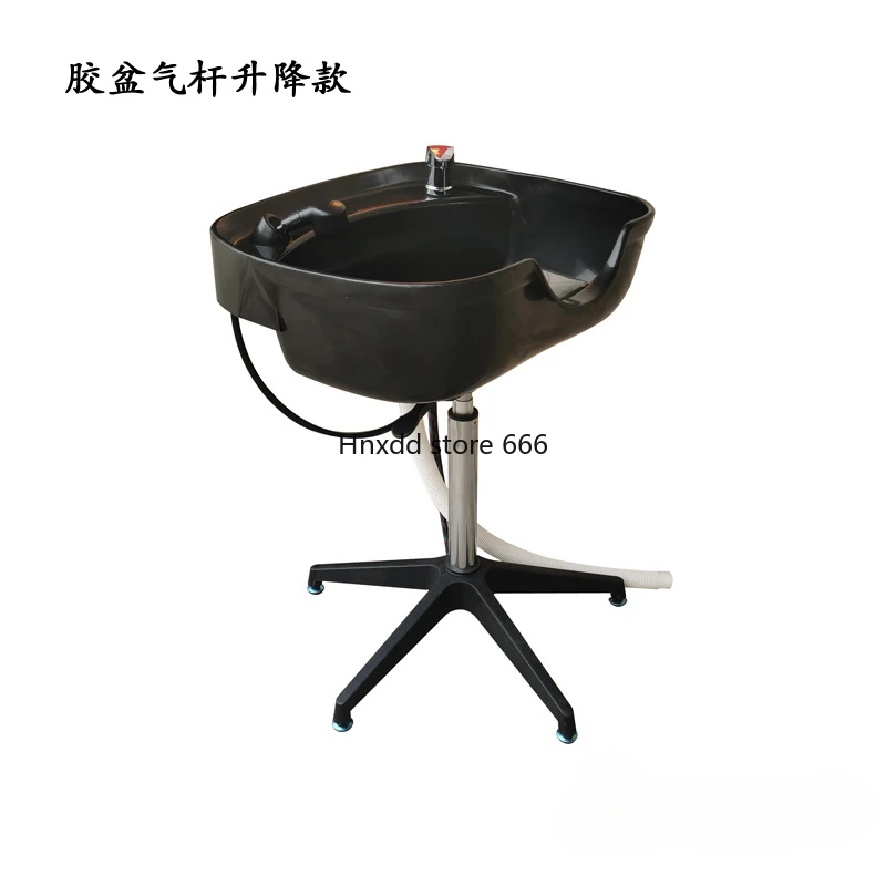 Barbershop Mobile Lift Men's Sitting Shampoo Basin Seat Hair Chair Half Lying Shampoo Patchwork Beauty Massage Table