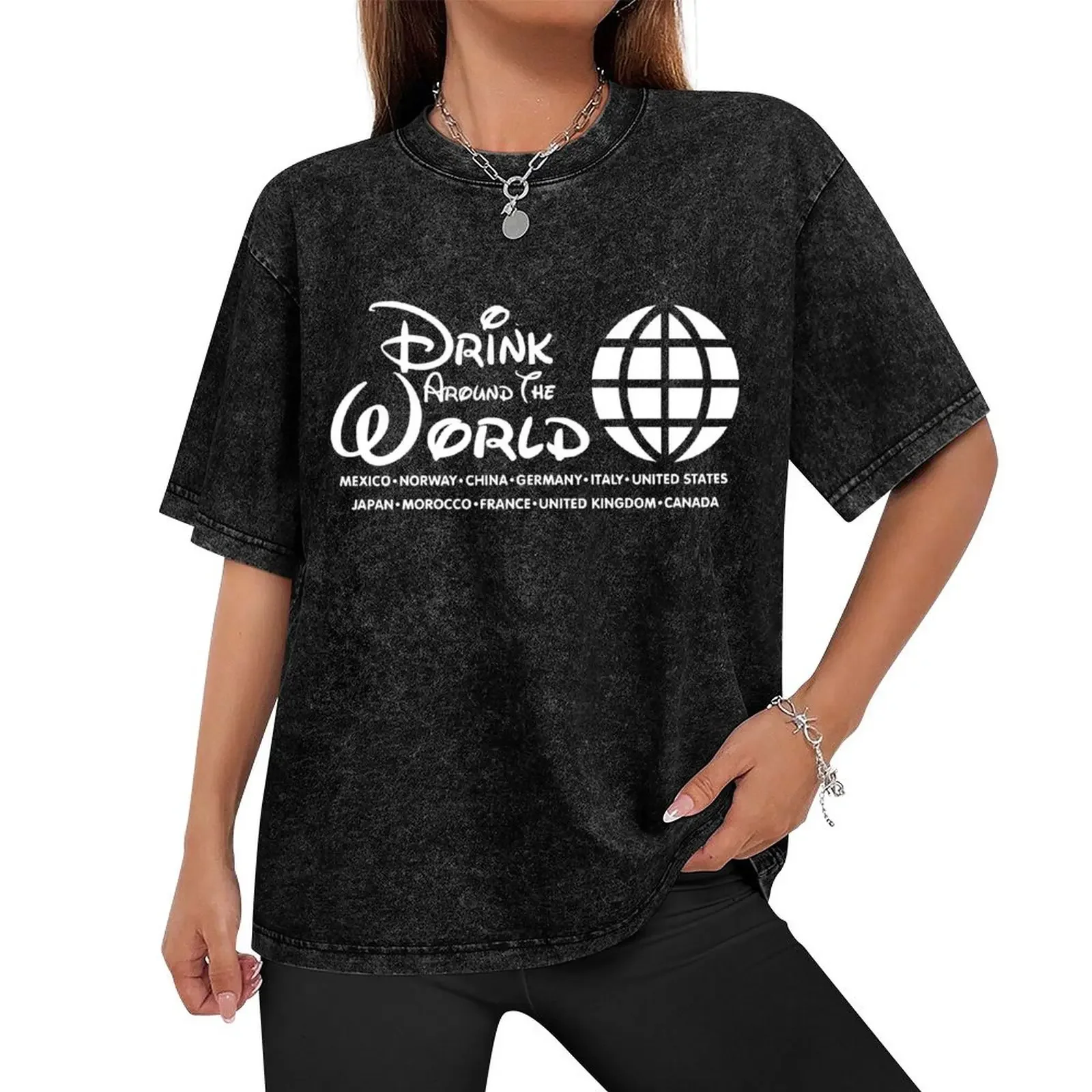 Drink Around the World - Epcot T-Shirt Aesthetic clothing sublime anime tshirt plain t shirts men