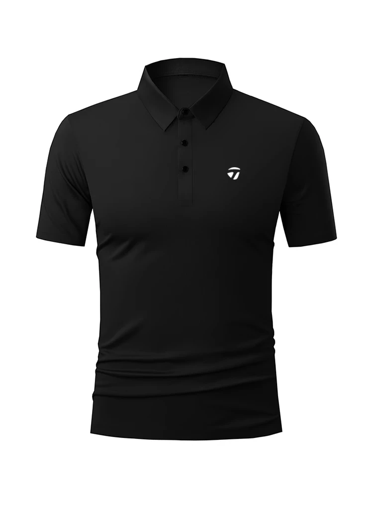 

Golf Apparel Men's Short-Sleeve T-Shirt Slim-Fit Casual Outdoor Sportswear Collared Polo Shirt