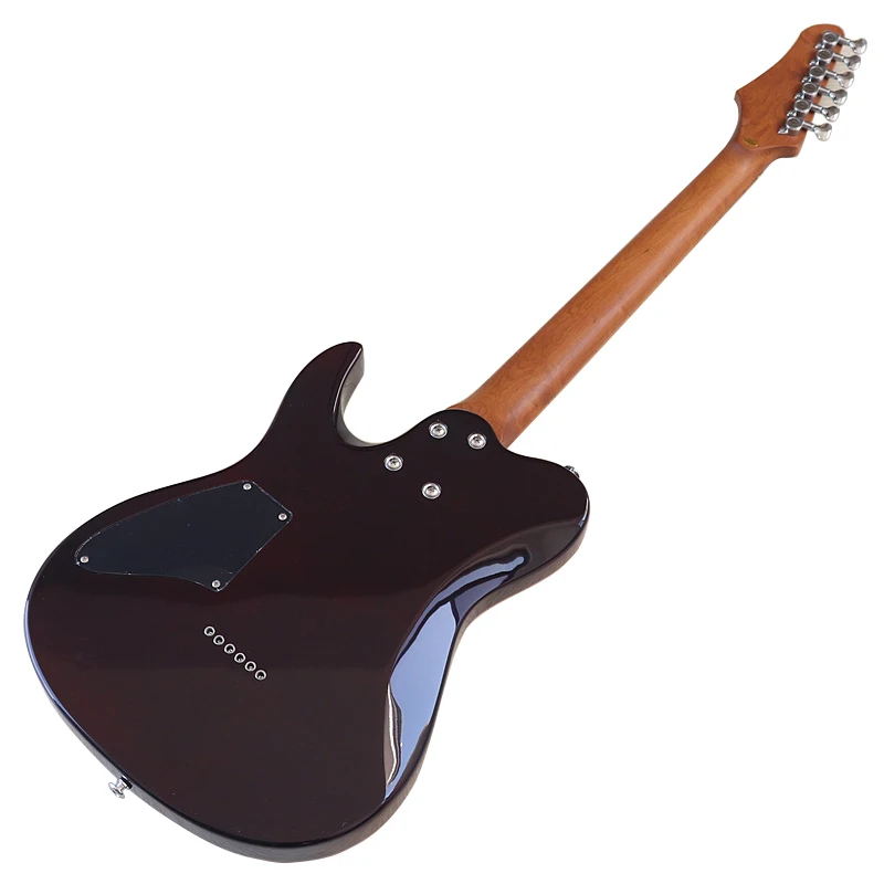 New Style 6 Strings Electric Guitar Solid Okoume Body 39 Inch High Glossy Guitar Roasted Maple Neck