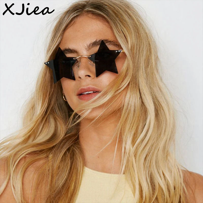 

XJiea Star Shape Luxury Designer Sunglasses For Women Fashion Punk Party Accessory Sun Glasses Colorful UV400 Outdoor Shades