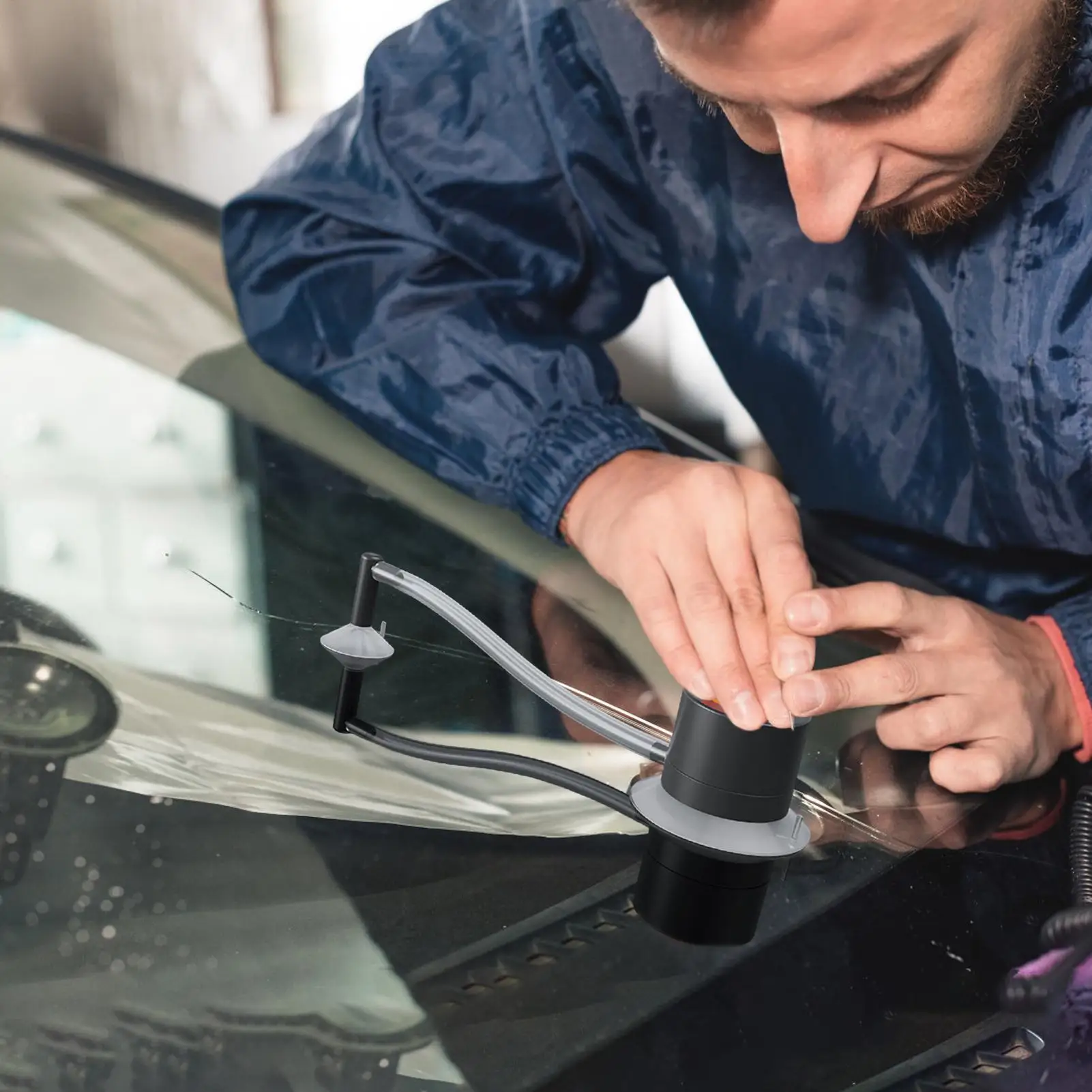 Windshield Repair Kit Automotive Glass Nano Repair Fluid Air Pump Type Crack Fix Tools Car Windscreen Window Scratch Remover