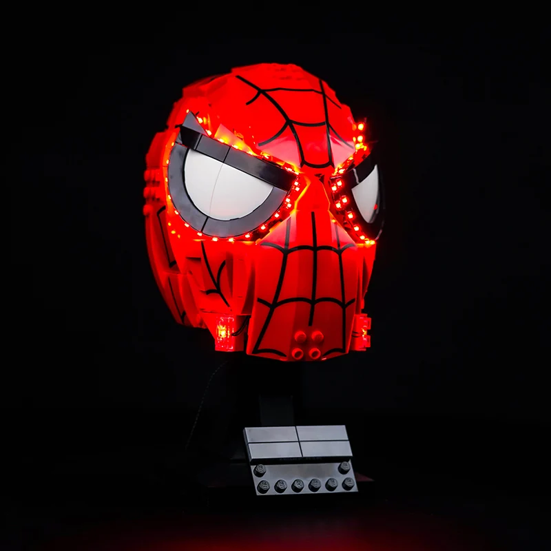 Vonado LED light 76285 set is suitable for Spider Man's Mask building blocks (including lighting accessories only)