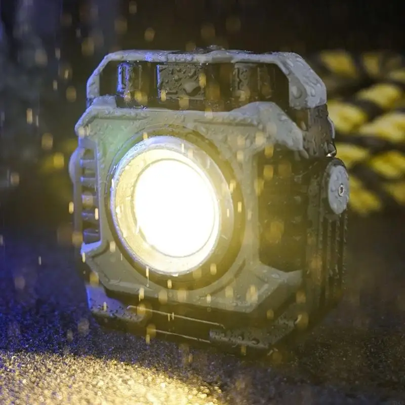 M6CF LED Camping Light Outdoor Searchlight Portable Floodlight Strong LED Tent Lamp Powerful Double Side Work Lamp Enduring