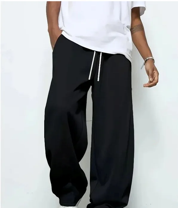 The Latest Trend Is Simple, Sporty, Elegant, Fashionable, Casual Pants for Men with Added Fleece and Warm Straight Leg Pants