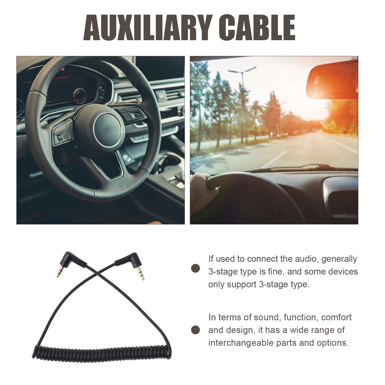 

Audio Line Male to Cable Headphone Practical Pure Copper Core Aux Cord Extension