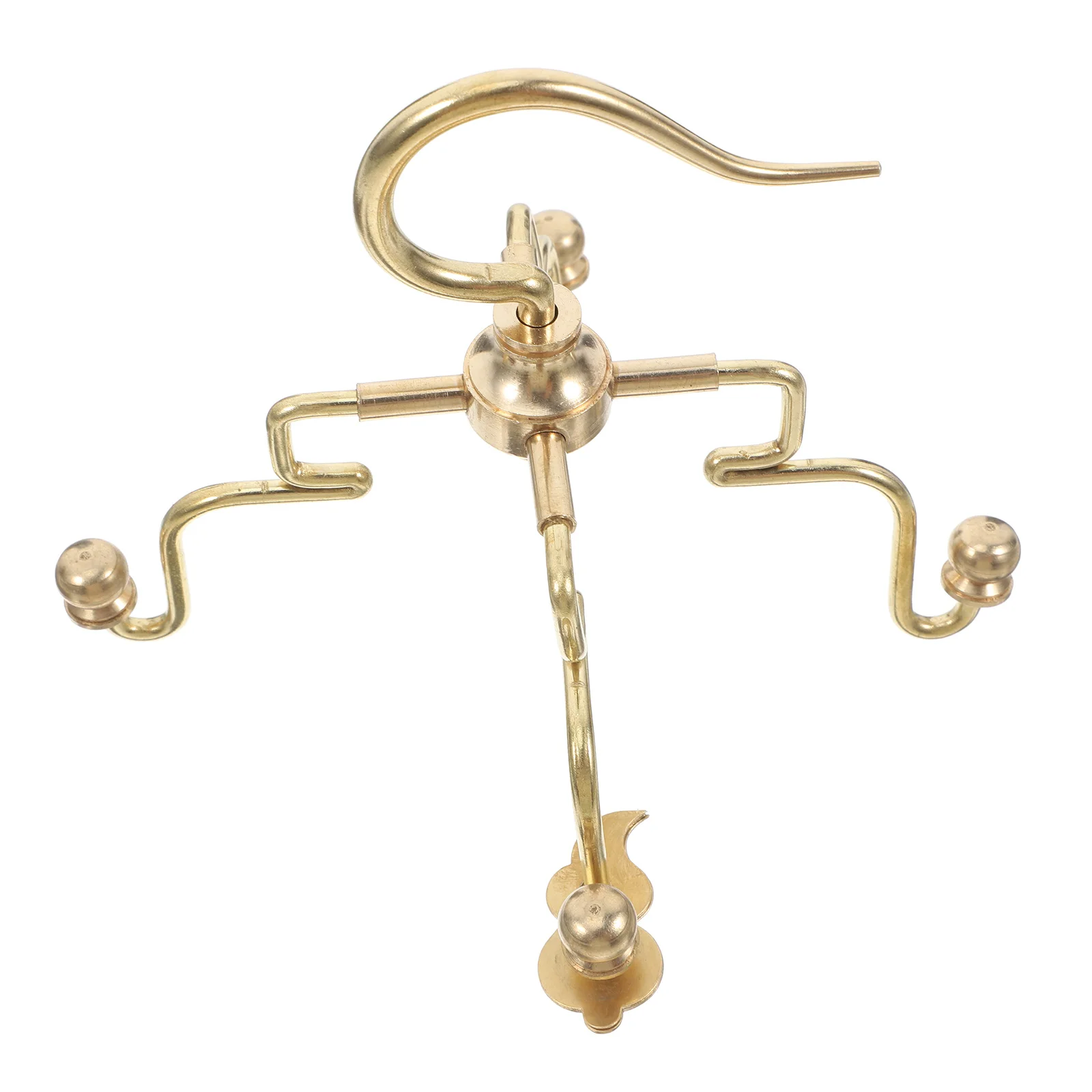 إكسسوارات صينية تقليدية عتيقة للطيور النحاسية المتينة لأقفاص الطيور الصغيرة للاستخدام الداخلي والخارجي شماعة معدنية موثوقة وآمنة