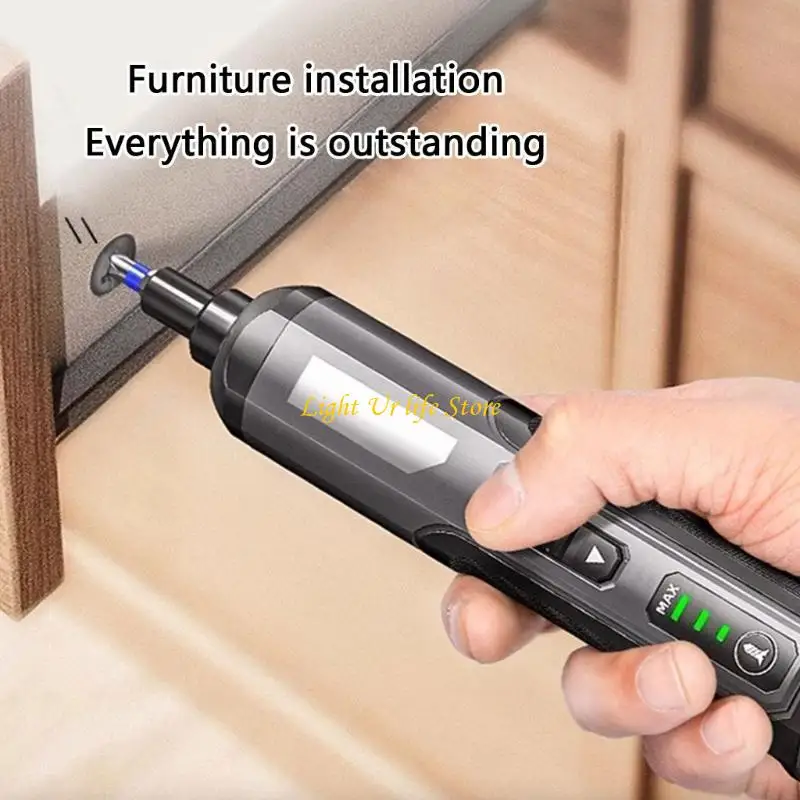 

63HA Portable Electric Screwdriver 4V Power Drill Tool Set for Household Maintenance