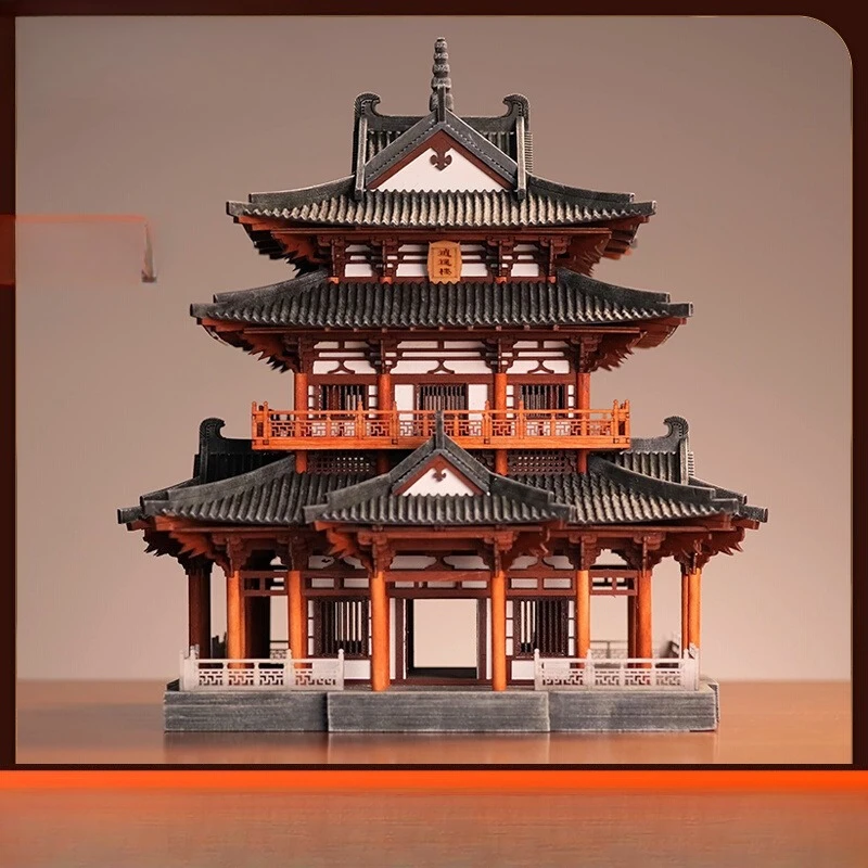 Ancient building model wooden tenon and mortise Chinese miniature ornament