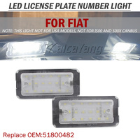 2x Fits For Fiat 500 / Abarth 500 2007-2020 CANbus Xenon White Led Number License Plate Lights