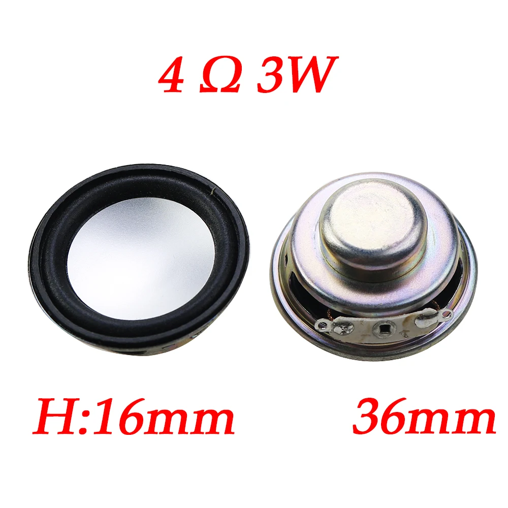 Buzzer alto-falante chifre, 4 Ohm, 2W, 3W, 5W, diâmetro 36mm, 40mm, 45mm, 50mm, 52mm, 56mm, 3,6 cm, 4cm, 4,5 cm, 5cm, 5,2 cm, 5,6 cm, 4R 2, 1pc w 3w 5w