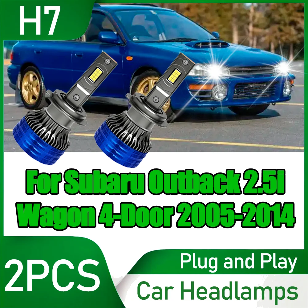 

6000K White LED Headlight Headlamps With double Copper tube turbo fan auto lights For Subaru Outback 2.5i Wagon 4-Door 2005-2014